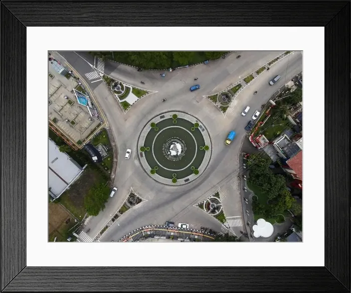 Framed Print : Aerial view of The monument almost similar to the Universal Studio Framed Print : Aerial view of The monument almost similar to the Universal Studio