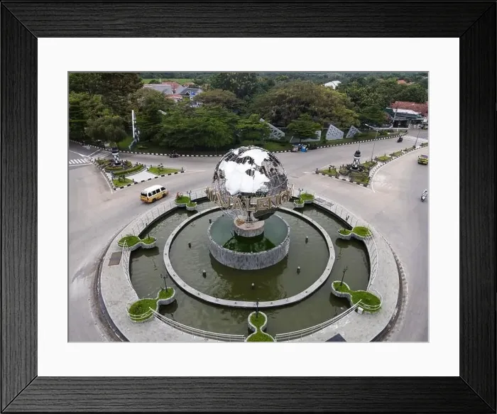 Framed Print : Aerial view of The monument almost similar to the Universal Studio Framed Print : Aerial view of The monument almost similar to the Universal Studio