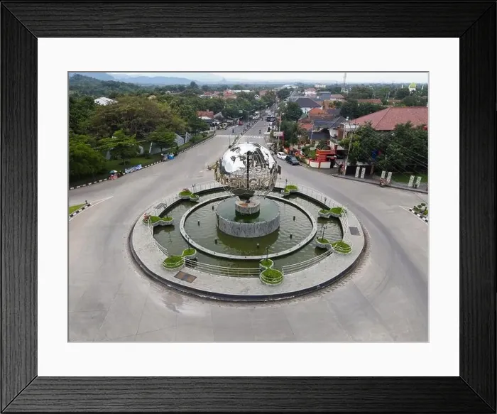 Framed Print : Aerial view of The monument almost similar to the Universal Studio Framed Print : Aerial view of The monument almost similar to the Universal Studio