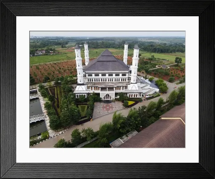 Framed Print : Tajug Gede Cilodong Mosque panorama view Largest Mosque in Purwakarta Framed Print : Tajug Gede Cilodong Mosque panorama view Largest Mosque in Purwakarta