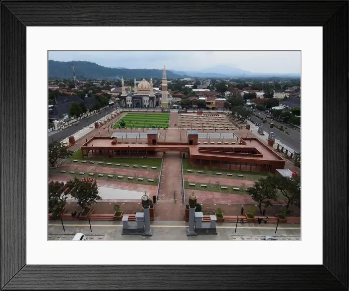 Framed Print : Agung Al-imam Mosque panorama view Largest Mosque in Majalengka Framed Print : Agung Al-imam Mosque panorama view Largest Mosque in Majalengka