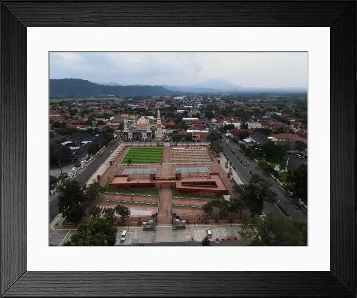 Framed Print : Agung Al-imam Mosque panorama view Largest Mosque in Majalengka Framed Print : Agung Al-imam Mosque panorama view Largest Mosque in Majalengka