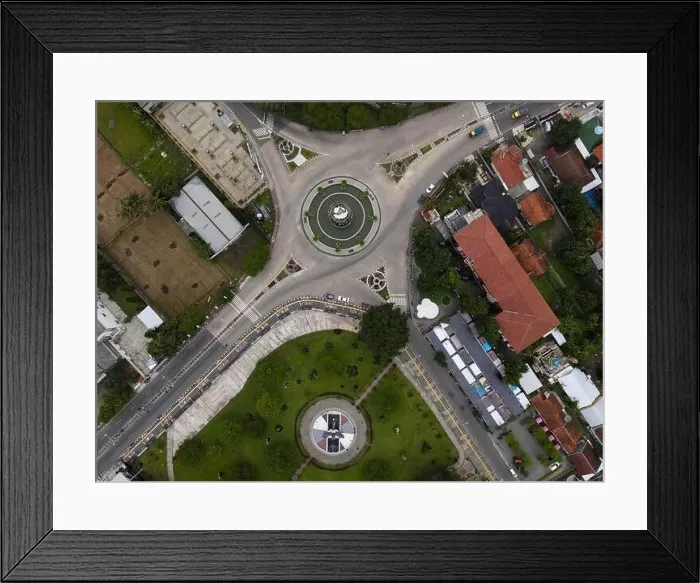 Framed Print : Aerial view of The monument almost similar to the Universal Studio Framed Print : Aerial view of The monument almost similar to the Universal Studio