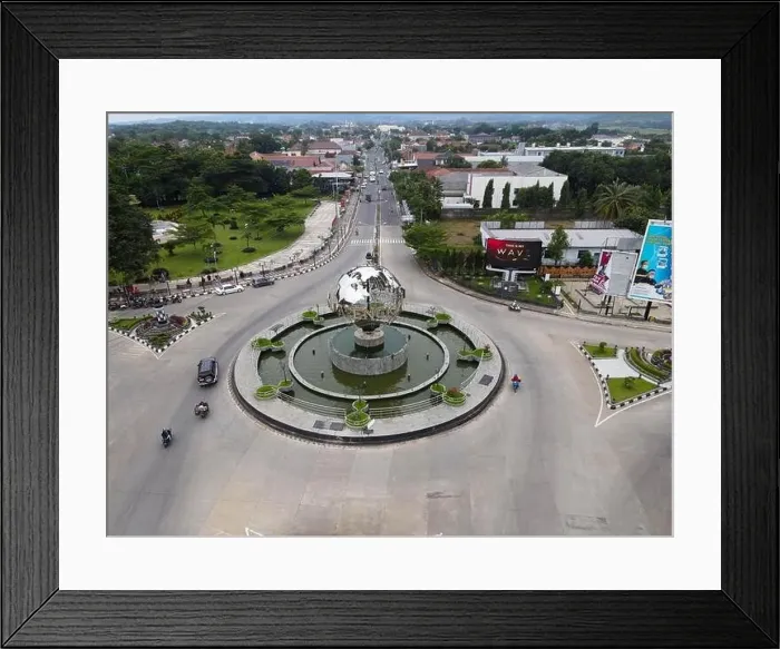 Framed Print : Aerial view of The monument almost similar to the Universal Studio Framed Print : Aerial view of The monument almost similar to the Universal Studio