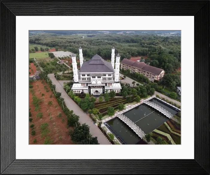 Framed Print : Tajug Gede Cilodong Mosque panorama view Largest Mosque in Purwakarta Framed Print : Tajug Gede Cilodong Mosque panorama view Largest Mosque in Purwakarta