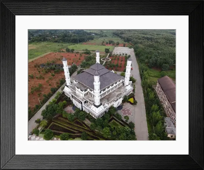 Framed Print : Tajug Gede Cilodong Mosque panorama view Largest Mosque in Purwakarta Framed Print : Tajug Gede Cilodong Mosque panorama view Largest Mosque in Purwakarta