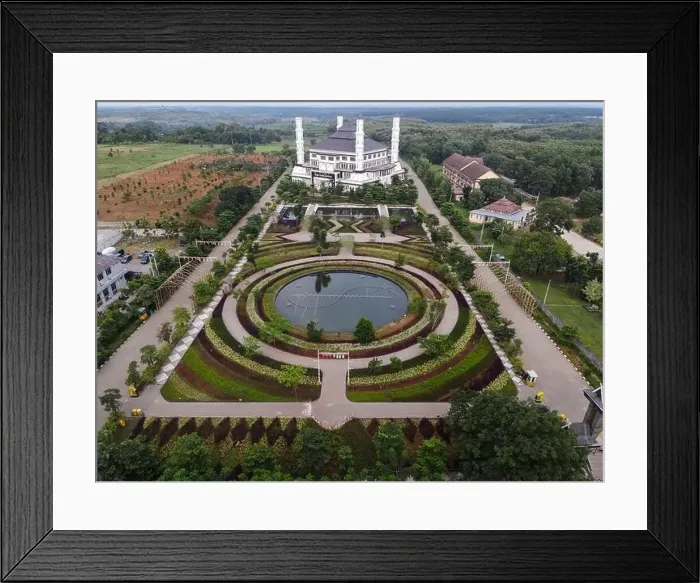 Framed Print : Tajug Gede Cilodong Mosque panorama view Largest Mosque in Purwakarta Framed Print : Tajug Gede Cilodong Mosque panorama view Largest Mosque in Purwakarta