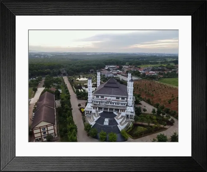 Framed Print : Tajug Gede Cilodong Mosque panorama view Largest Mosque in Purwakarta Framed Print : Tajug Gede Cilodong Mosque panorama view Largest Mosque in Purwakarta