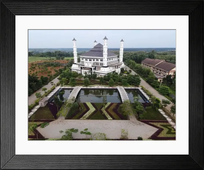 Framed Print : Tajug Gede Cilodong Mosque panorama view Largest Mosque in Purwakarta Framed Print : Tajug Gede Cilodong Mosque panorama view Largest Mosque in Purwakarta