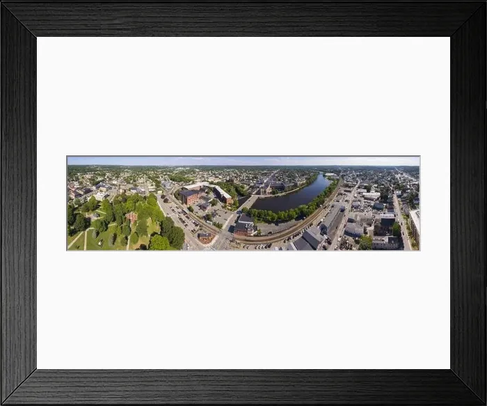 Framed Print : Charles River panorama aerial view in downtown Waltham, Massachusetts, MA, USA Framed Print : Charles River panorama aerial view in downtown Waltham, Massachusetts, MA, USA