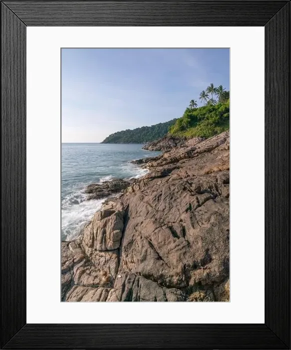 Framed Print : Landscape nature scenery view of Beautiful tropical sea with Sea coast view in summer season Nature Landscape Framed Print : Landscape nature scenery view of Beautiful tropical sea with Sea coast view in summer season Nature Landscape
