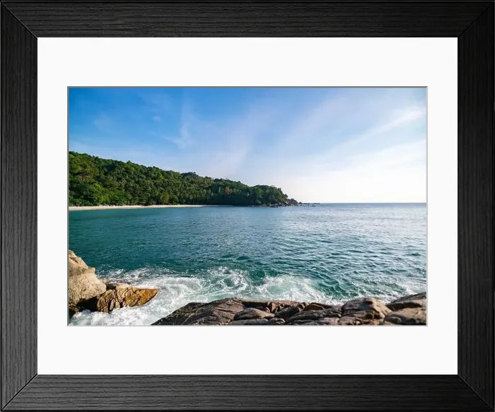 Framed Print : Landscape nature scenery view of Beautiful tropical sea with Sea coast view in summer season Nature Landscape Framed Print : Landscape nature scenery view of Beautiful tropical sea with Sea coast view in summer season Nature Landscape