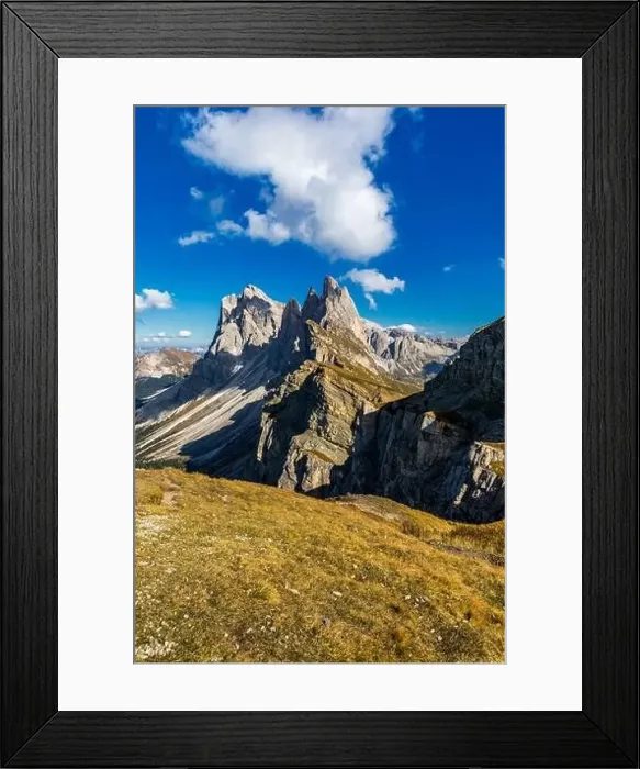 Framed Print : View on Seceda peak. Trentino Alto Adige Framed Print : View on Seceda peak. Trentino Alto Adige