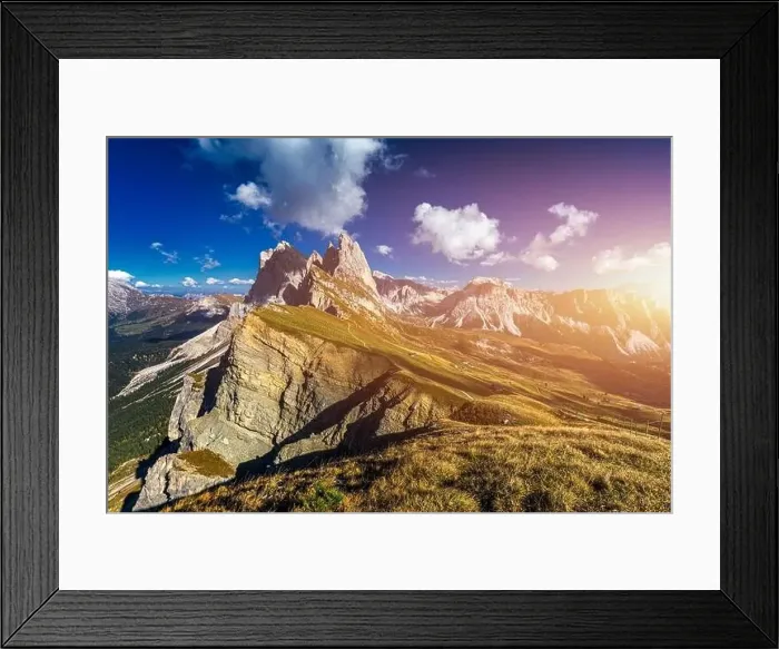 Framed Print : View on Seceda peak. Trentino Alto Adige Framed Print : View on Seceda peak. Trentino Alto Adige