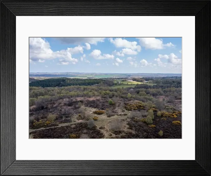 Framed Print : Aerial landscape view of Waldridge Fell in County Durham Framed Print : Aerial landscape view of Waldridge Fell in County Durham