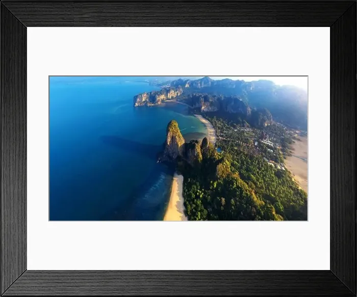 Framed Print : Aerial view of Railay beach in Krabi, Thailand Framed Print : Aerial view of Railay beach in Krabi, Thailand