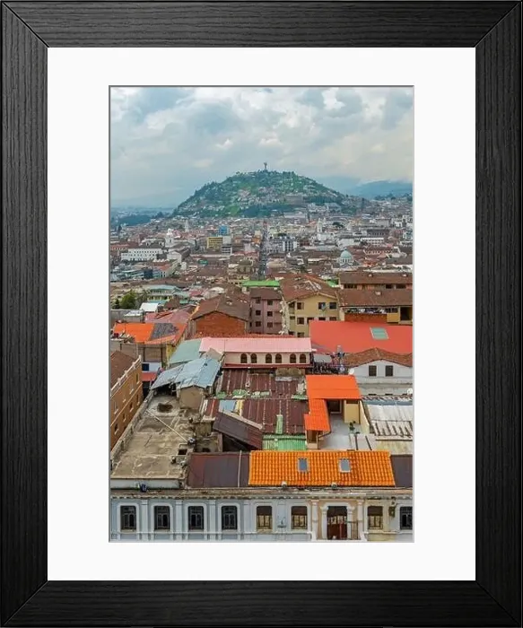 Framed Print : Quito cityscape in Vertical, Ecuador Framed Print : Quito cityscape in Vertical, Ecuador