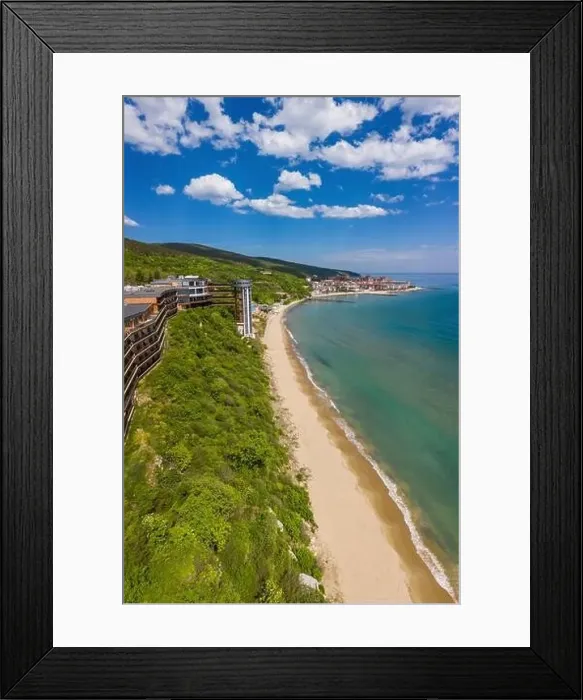 Framed Print : Aerial view of sea resort Elenite, Black Sea, Bulgaria Framed Print : Aerial view of sea resort Elenite, Black Sea, Bulgaria