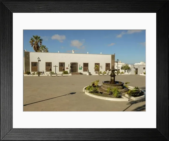 Framed Print : Teguise, Spain - 20 January 2021: the colonial town of Teguise at the Canary island on Lanzarote in Spain Framed Print : Teguise, Spain - 20 January 2021: the colonial town of Teguise at the Canary island on Lanzarote in Spain