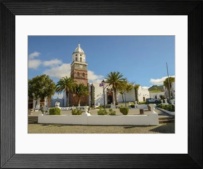 Framed Print : Teguise, Spain - 20 January 2021: the colonial town of Teguise at the Canary island on Lanzarote in Spain Framed Print : Teguise, Spain - 20 January 2021: the colonial town of Teguise at the Canary island on Lanzarote in Spain