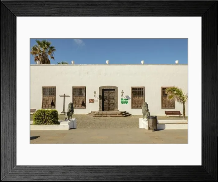 Framed Print : Teguise, Spain - 20 January 2021: the colonial town of Teguise at the Canary island on Lanzarote in Spain Framed Print : Teguise, Spain - 20 January 2021: the colonial town of Teguise at the Canary island on Lanzarote in Spain