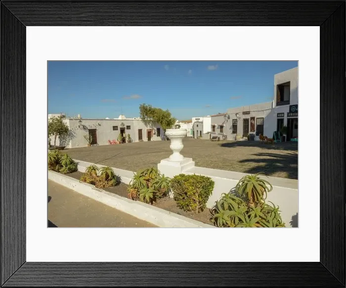 Framed Print : Teguise, Spain - 20 January 2021: the colonial town of Teguise at the Canary island on Lanzarote in Spain Framed Print : Teguise, Spain - 20 January 2021: the colonial town of Teguise at the Canary island on Lanzarote in Spain