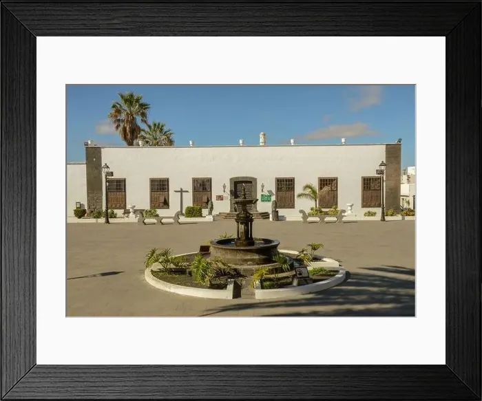 Framed Print : Teguise, Spain - 20 January 2021: the colonial town of Teguise at the Canary island on Lanzarote in Spain Framed Print : Teguise, Spain - 20 January 2021: the colonial town of Teguise at the Canary island on Lanzarote in Spain
