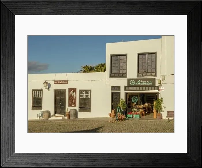 Framed Print : Teguise, Spain - 20 January 2021: the colonial town of Teguise at the Canary island on Lanzarote in Spain Framed Print : Teguise, Spain - 20 January 2021: the colonial town of Teguise at the Canary island on Lanzarote in Spain