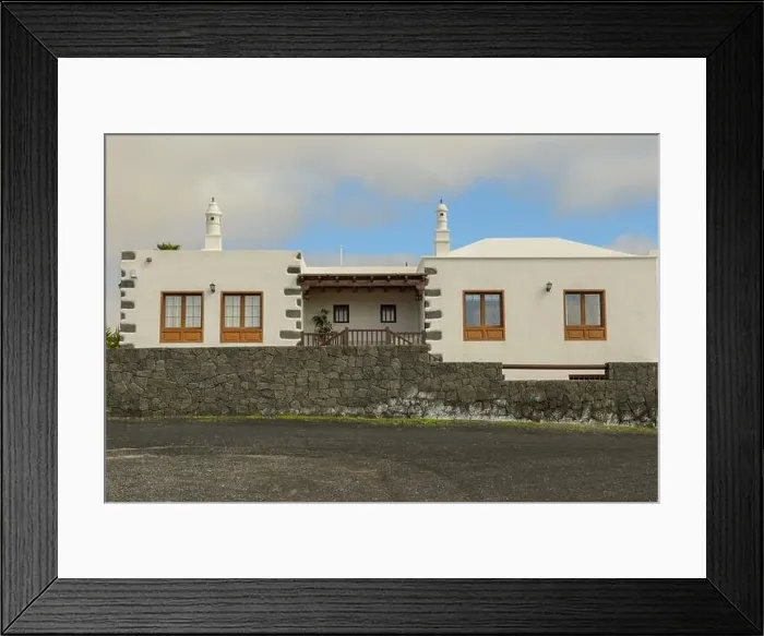 Framed Print : House of the colonial town Teguise at the Canary island on Lanzarote in Spain Framed Print : House of the colonial town Teguise at the Canary island on Lanzarote in Spain