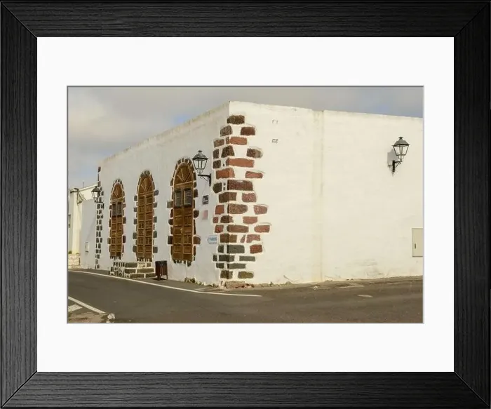 Framed Print : Detail of the colonial town Teguise at the Canary island on Lanzarote in Spain