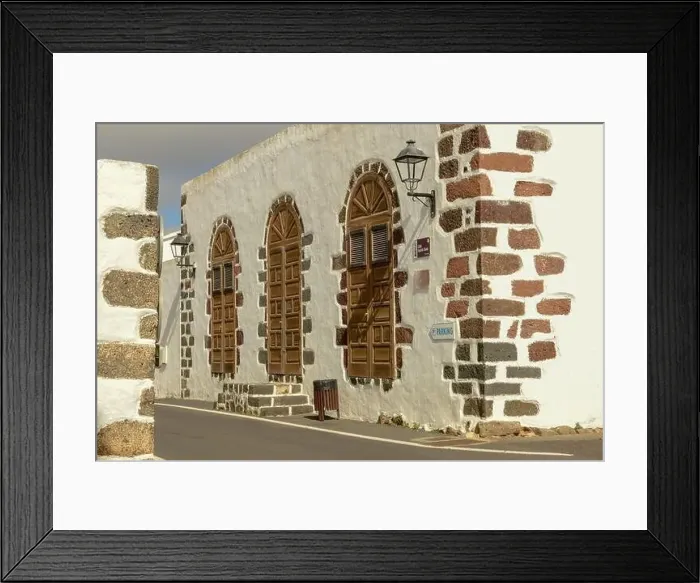 Framed Print : Detail of the colonial town Teguise at the Canary island on Lanzarote in Spain Framed Print : Detail of the colonial town Teguise at the Canary island on Lanzarote in Spain