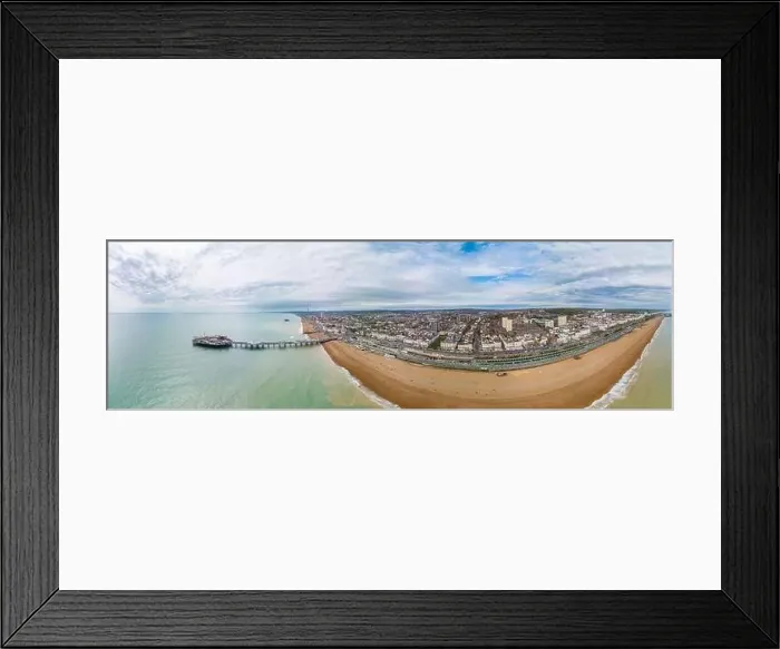 Framed Print : Brighton Pier, UK - Aerial panoramic view on sunny day Framed Print : Brighton Pier, UK - Aerial panoramic view on sunny day