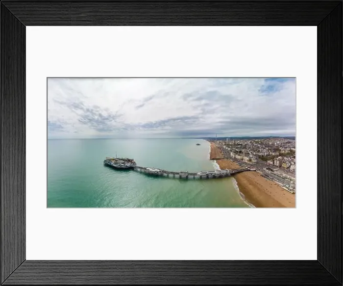 Framed Print : Brighton Pier, UK - Aerial panoramic view on sunny day Framed Print : Brighton Pier, UK - Aerial panoramic view on sunny day