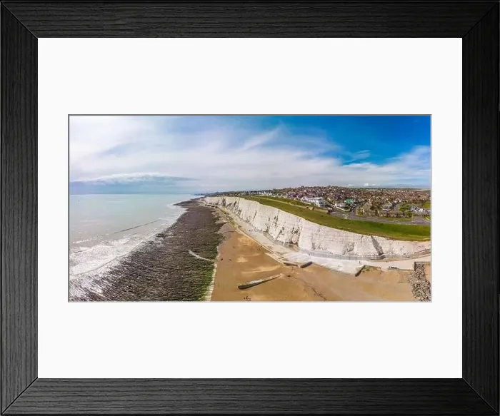 Framed Print : Areal drone panoramic view of the Saltdean and Rottingdean Beach, Brighton Framed Print : Areal drone panoramic view of the Saltdean and Rottingdean Beach, Brighton