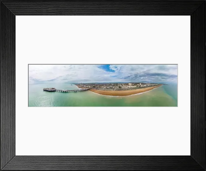 Framed Print : Brighton Pier, UK - Aerial panoramic view on sunny day Framed Print : Brighton Pier, UK - Aerial panoramic view on sunny day