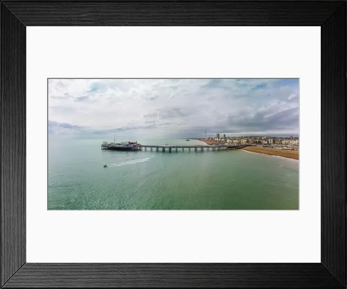 Framed Print : Brighton Pier, UK - Aerial panoramic view on sunny day Framed Print : Brighton Pier, UK - Aerial panoramic view on sunny day