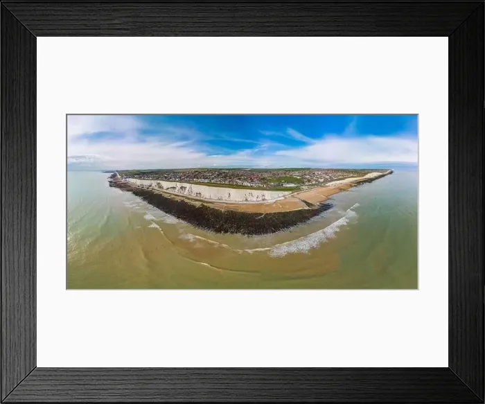 Framed Print : Areal drone panoramic view of the Saltdean and Rottingdean Beach, Brighton Framed Print : Areal drone panoramic view of the Saltdean and Rottingdean Beach, Brighton