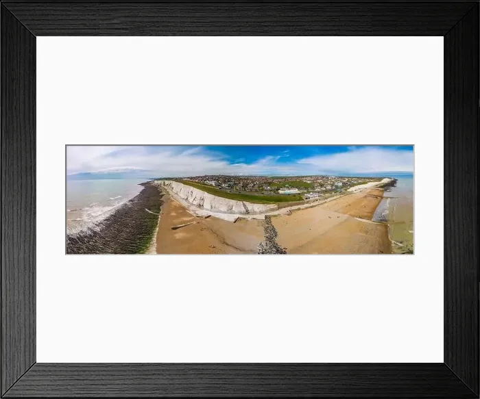 Framed Print : Areal drone panoramic view of the Saltdean and Rottingdean Beach, Brighton Framed Print : Areal drone panoramic view of the Saltdean and Rottingdean Beach, Brighton