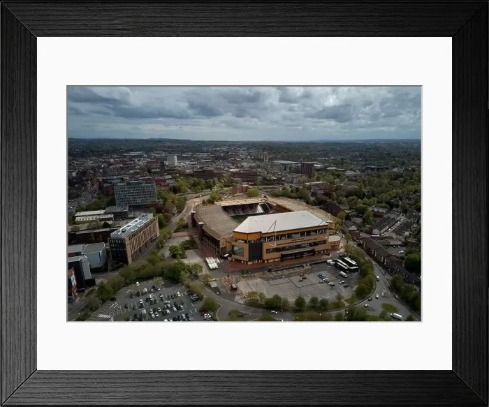 Framed Print : Aerial views of Molineux Stadium, Wolverhampton, UK Framed Print : Aerial views of Molineux Stadium, Wolverhampton, UK