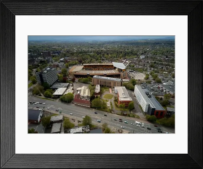 Framed Print : Aerial views of Molineux Stadium, Wolverhampton, UK Framed Print : Aerial views of Molineux Stadium, Wolverhampton, UK