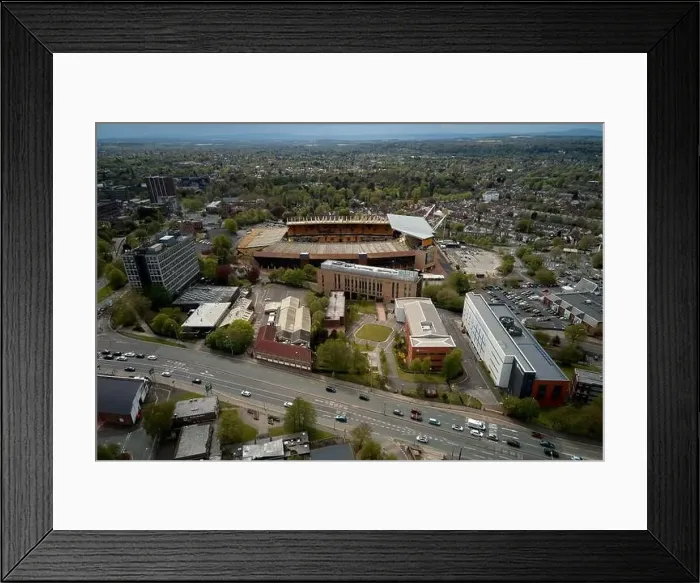 Framed Print : Aerial views of Molineux Stadium, Wolverhampton, UK Framed Print : Aerial views of Molineux Stadium, Wolverhampton, UK