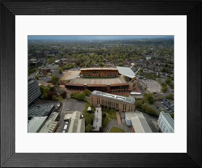 Framed Print : Aerial views of Molineux Stadium, Wolverhampton, UK