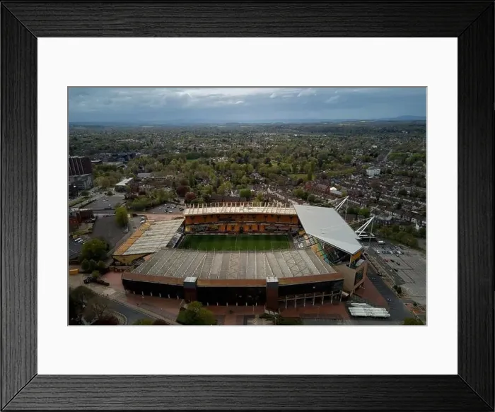 Framed Print : Aerial views of Molineux Stadium, Wolverhampton, UK Framed Print : Aerial views of Molineux Stadium, Wolverhampton, UK