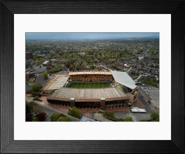 Framed Print : Aerial views of Molineux Stadium, Wolverhampton, UK Framed Print : Aerial views of Molineux Stadium, Wolverhampton, UK