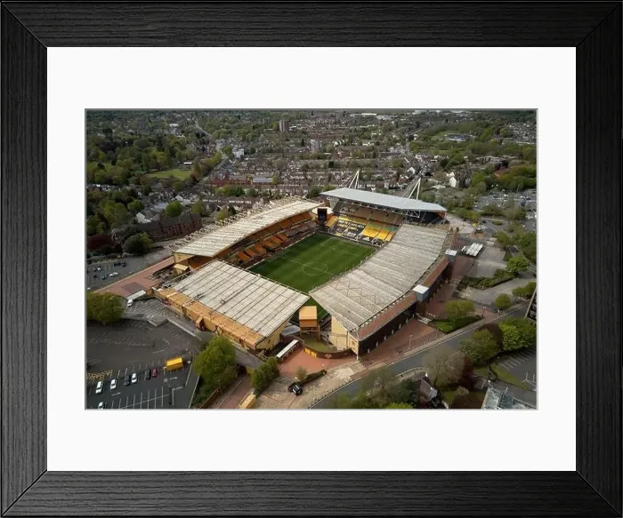 Framed Print : Aerial views of Molineux Stadium, Wolverhampton, UK Framed Print : Aerial views of Molineux Stadium, Wolverhampton, UK