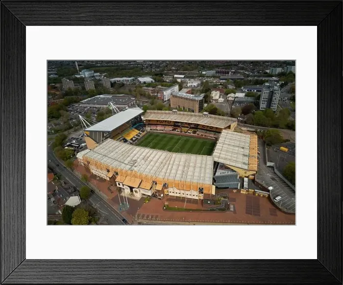 Framed Print : Aerial views of Molineux Stadium, Wolverhampton, UK Framed Print : Aerial views of Molineux Stadium, Wolverhampton, UK