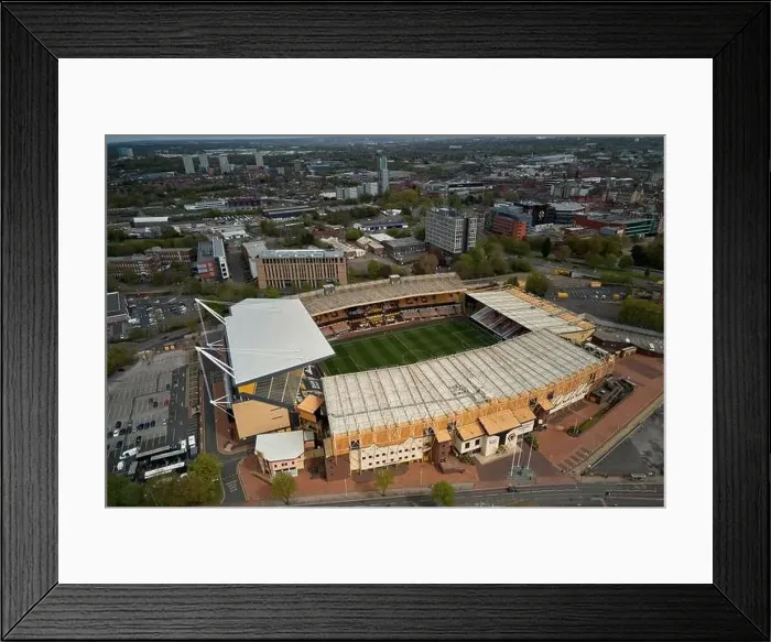 Framed Print : Aerial views of Molineux Stadium, Wolverhampton, UK Framed Print : Aerial views of Molineux Stadium, Wolverhampton, UK