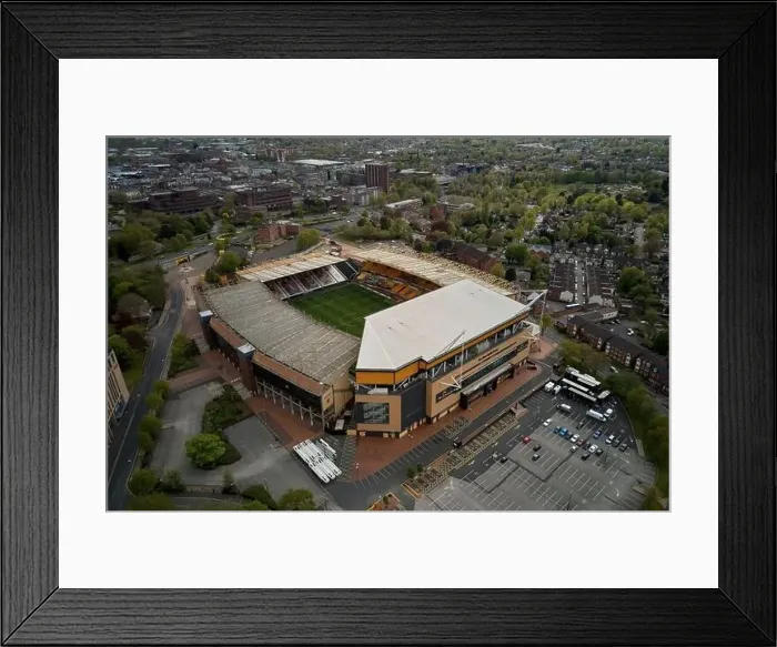 Framed Print : Aerial views of Molineux Stadium, Wolverhampton, UK Framed Print : Aerial views of Molineux Stadium, Wolverhampton, UK