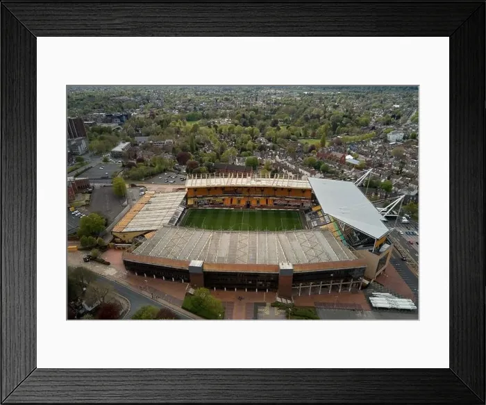 Framed Print : Aerial views of Molineux Stadium, Wolverhampton, UK Framed Print : Aerial views of Molineux Stadium, Wolverhampton, UK