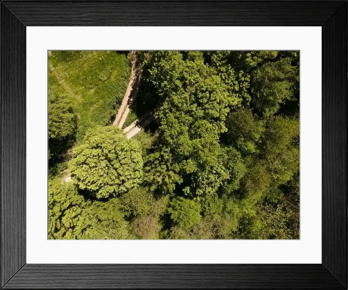 Framed Print : aerial drone flight photo of green hills, meadows and fresh forest in Lower Austria at the edge of Vienna Woods Framed Print : aerial drone flight photo of green hills, meadows and fresh forest in Lower Austria at the edge of Vienna Woods